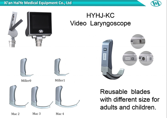 Laryngoscope วิดีโอแบบใช้ซ้ำได้ 316 ใบมีดสเตนเลสทางการแพทย์ Anesthesia Emergency ICU