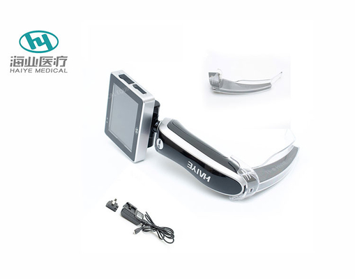 แหล่งกำเนิดแสง LED กันน้ำใช้ครั้งเดียววิดีโอ Laryngoscope ชาร์จแบตเตอรี่ลิเธียม