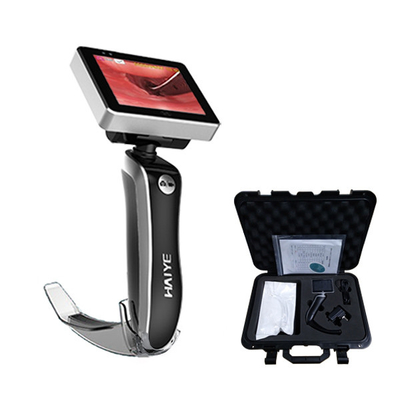 3 &quot;หน้าจอใส่ท่อช่วยหายใจวิดีโอทางการแพทย์ Laryngoscope พร้อมใบมีดที่ใช้แล้วทิ้ง