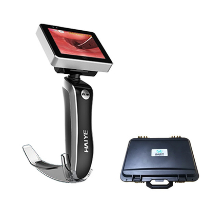 3 &quot;หน้าจอใส่ท่อช่วยหายใจวิดีโอทางการแพทย์ Laryngoscope พร้อมใบมีดที่ใช้แล้วทิ้ง