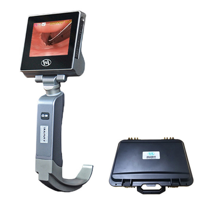 หน้าจอขนาด 3 นิ้วการใส่ท่อช่วยหายใจแบบใส่ท่อช่วยหายใจวิดีโอ Laryngoscope FOV 72 Degree