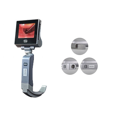 3 นิ้ว LCD Laryngoscope วิดีโอแข็งนำกลับมาใช้ใหม่ Laryngoscope วิดีโอพร้อมใบมีด 5 ใบ