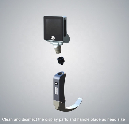 316 Medical Stainless Steel HD Digital 3 นิ้วหน้าจอวิดีโอ Laryngoscopes