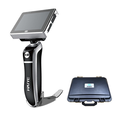 หน้าจอ HD ขนาด 3 นิ้วแบบพกพาใบมีดแบบใช้แล้วทิ้ง Laryngoscope วิดีโอแบบ All-in-one สำหรับการจำลองสถานการณ์