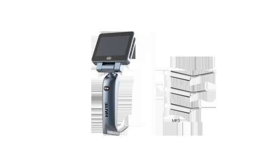 Laryngoscope วิดีโอดมยาสลบแบตเตอรี่ขนาด 3.5 นิ้วพร้อมใบมีดแบบใช้แล้วทิ้งสำหรับเด็ก 3 ขนาด