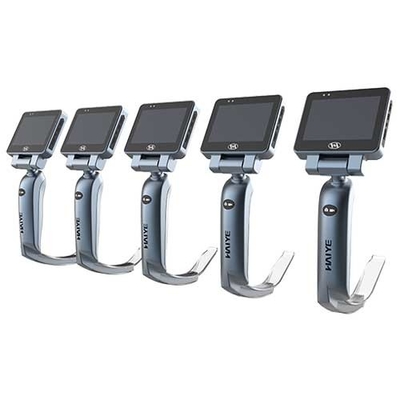 3 &quot;HD LCD หน้าจอแสดงผล Video Laryngoscope 5 + 3 ใบมีด Laryngoscopes แบบใช้แล้วทิ้ง