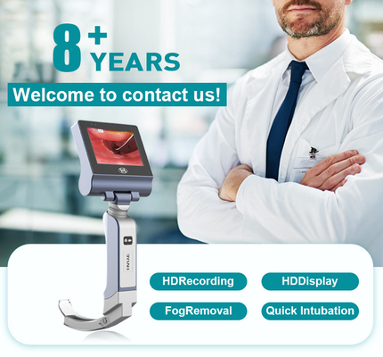 Laryngoscope วิดีโอทางการแพทย์สแตนเลส 3 นิ้ว HD หน้าจอ 32GB